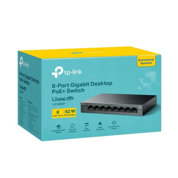 Tp-Link LS108GP Giga with 8port Poe+ - Image 4