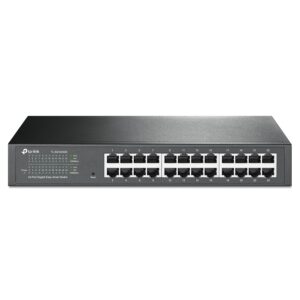 TP-Link 24-Port Gigabit Ethernet Easy Smart Switch | Unmanaged Plus | Plug and Play | Desktop/Rackmount | Energy Efficient | VLAN | Network Monitoring | Fanless (TL-SG1024DE)