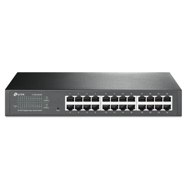 TP-Link 24-Port Gigabit Ethernet Easy Smart Switch | Unmanaged Plus | Plug and Play | Desktop/Rackmount | Energy Efficient | VLAN | Network Monitoring | Fanless (TL-SG1024DE)